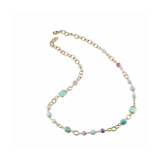 Bronze Necklace 94cm Sovrani J8518 Heloise Golden Green Crystal