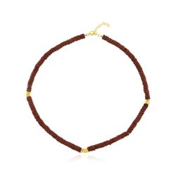 Collar Bronce Dorado Mujer CBM0013DOJR Piedras Minerales Cuarzo Rosa