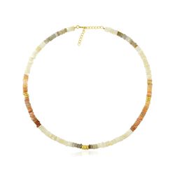 Collar Bronce Dorado Mujer CBM0013DOOR Piedras Minerales Óplao Rosa