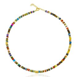 Collar Bronce Dorado Mujer CBM0013DOVA Piedras Minerales Varias