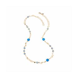 Collar Bronce Dorado Sovrani Mujer J11505 Piedras Azules 84cm