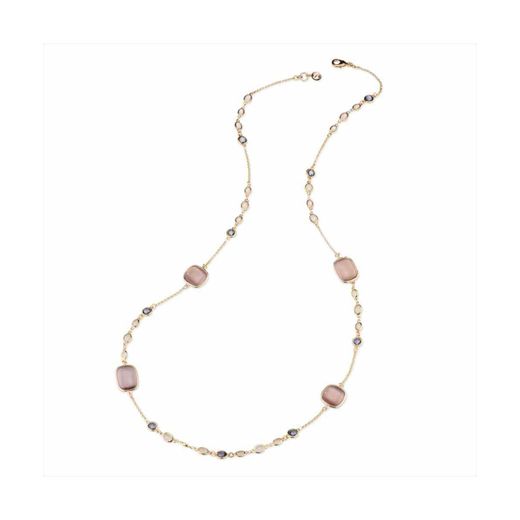 Collar Bronce Dorado Sovrani Mujer J11568 Piedras Lila 90cm