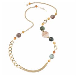 Collar Bronce Dorado Sovrani Mujer J11916 Piedras Multicolor 90cm