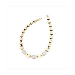 Collar Bronce Dorado Sovrani Mujer J12291 Piedras Ojo de Gato Madre Perla 40cm