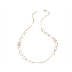 Collar Bronce Dorado Sovrani Mujer J12353 Piedras Rosa 90cm