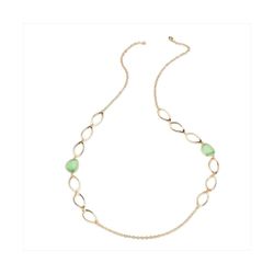 Collar Bronce Dorado Sovrani Mujer J12356 Piedras Verde Agua 90cm