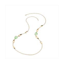 Collar Bronce Dorado Sovrani Mujer J12365 Piedras Ojo de Gato Verde Agua 93cm