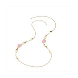 Collar Bronce Dorado Sovrani Mujer J12368 Piedras Rosa 93cm