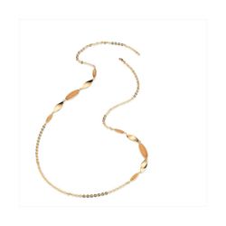 Collar Bronce Dorado Sovrani Mujer J12374 Piedras Naranja & Óvalos Lisos 93cm