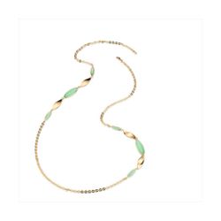 Collar Bronce Dorado Sovrani Mujer J12380 Piedras Verde Agua 93cm
