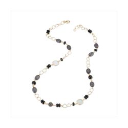 Collar Bronce Dorado Sovrani Mujer J12428 Perlas & Piedras Negras Bicolor Grises 80cm