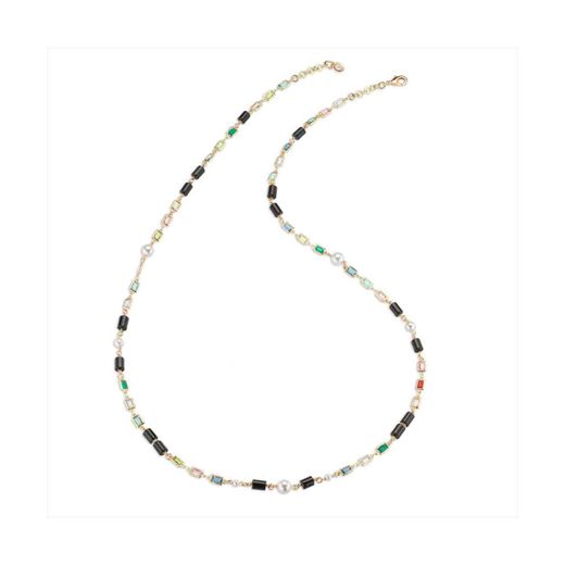 Collar Bronce Dorado Sovrani Mujer J12435 Piedras Multicolor 90cm