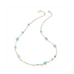 Collar Bronce Dorado Sovrani Mujer J12453 Circonitas Verde Agua 90cm