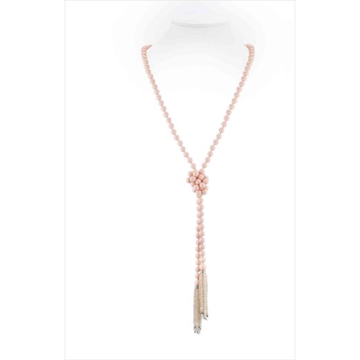 Collar Bronce Dorado Sovrani Mujer J12602 Perlas Rosa 135cm