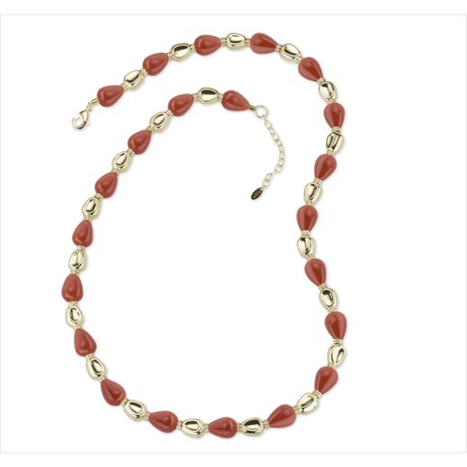 Collar Bronce Dorado Sovrani Mujer J12624 Piedras Marrón 80+6cm