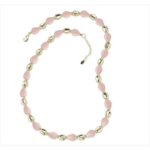 Collar Bronce Dorado Sovrani Mujer J12639 Piedras Coral Rosa 80+6cm