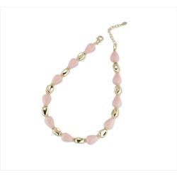 Collar Bronce Dorado Sovrani Mujer J12640 Piedras Rosa 45+6cm