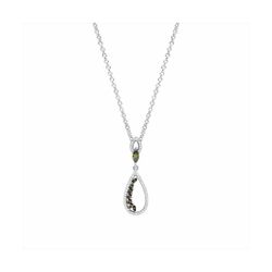 Collar Bronce P23019PT Colgante Piedras Ambar Circonitas