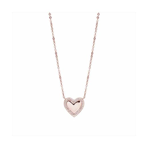 Collar Bronce Rosa N24013PP Colgante Corazon Circonitas