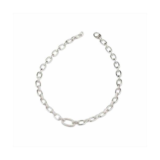 Collar Bronce Sovrani Mujer J11830 Eslabón Central Circonitas 45cm