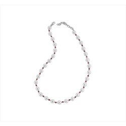 Collar Bronce Sovrani Mujer J12622 Perlas & Circonitas Rojas 45+5cm