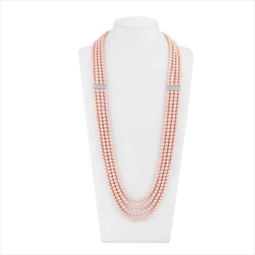 Collar Bronce Sovrani Mujer J12647 Perlas Rosa 90cm