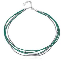 Collar Cordón Azul Acero Dorado Viceroy Mujer 75456C01000 Bolitas En Brillo