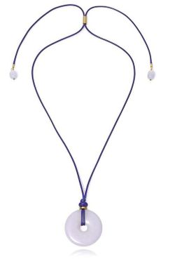 Collar Cordón Negro Acero Dorado Viceroy Mujer 14438C01000 Jade Blanco & Lapislázuli