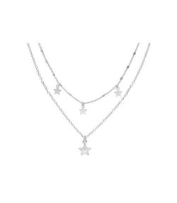 Collar Doble Plata Liska LAF6282CL Estrellas