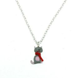Collar Kids Plata Argent Basic 26+2cm CORF014 Gato
