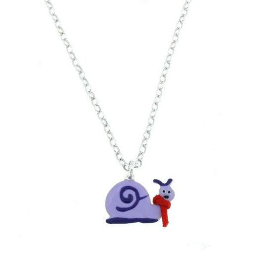 Collier enfant argent basique 26+2 cm CORF015 Escargot