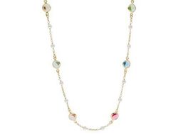 Collar Liska Plata Dorada LSW4438CL-D Cristales Multicolor Circonitas