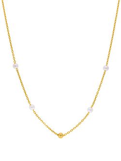 Collar Marea Mujer D03207/AR Plata Dorada Perla