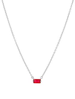 Collar Marea Mujer Plata Circonita Fucsia D02007/AH