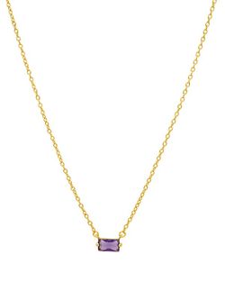 Collar Marea Mujer Plata Circonita Lila Oro 18kts D02007/AJ Dorado