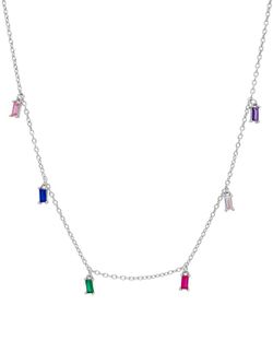 Collar Marea Mujer Plata Piedras Multicolor D02007/AM