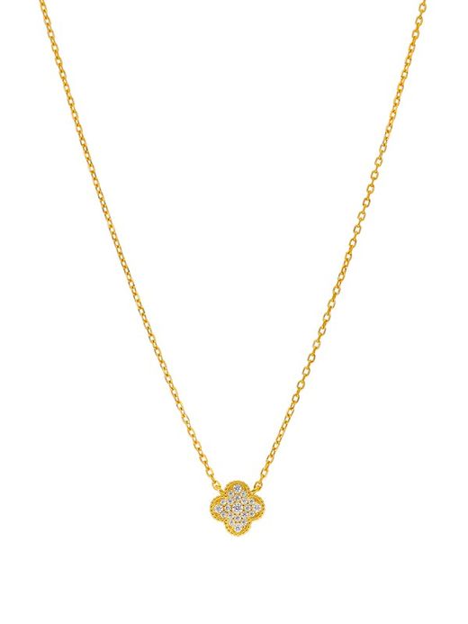 Collar Marea Plata D02807/AY Flor Circonitas