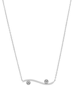 Collar Marea Plata D03107/AQ Doble Perla Plateada