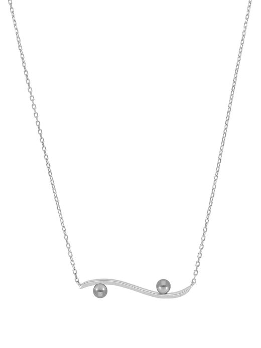 Collar Marea Plata D03107/AQ Doble Perla Plateada