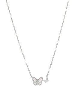 Collar Marea Plata D03507/BE Mariposa Nácar