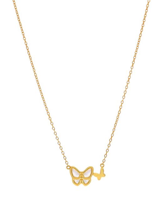 Collar Marea Plata D03507/BF Mariposa Nácar
