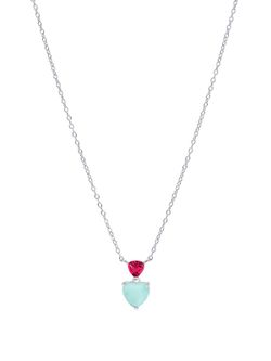 Collar Marea Plata D03507/BI Piedra Corazón