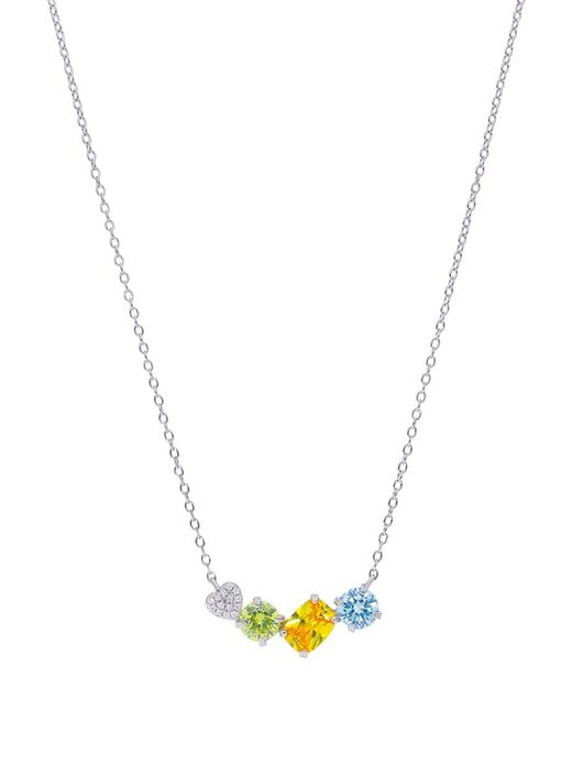 Collar Marea Plata D03507/BJ Pedra Circonites Cor