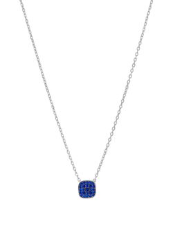 Collar Marea Plata D03807/BB Colgante Cuadrado Circonitas Azules