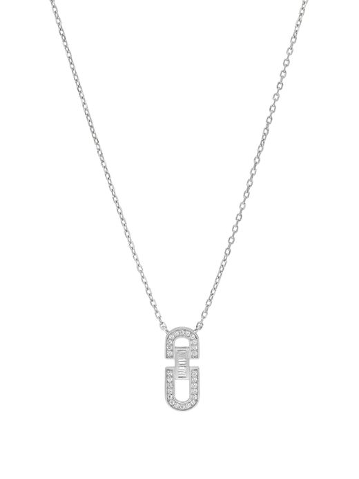 Collar Marea Plata D04107/AD Colgante Eslabón Circonitas
