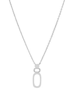 Collar Marea Plata D04107/AF Colgante Óvalos Dobles Circonitas