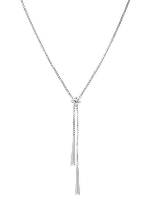 Collar Marea Plata D04107/AH Colgante Eslabones Péndulo Circonita
