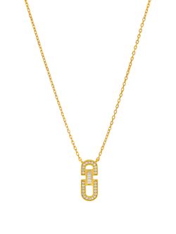 Collar Marea Plata Dorada D04107/AE Colgante Eslabón Circonitas