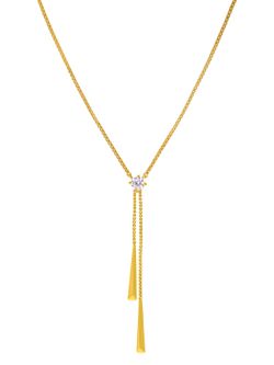 Collar Marea Plata Dorada D04107/AI Colgante Eslabones Péndulo Circonita