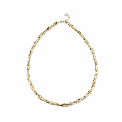 Collar Metal Dorado Sovrani Mujer J9732 Malla Lurex Tejida 45+5cm